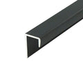 Aluminum J Channel for 12 Inch Thick Material Black 48 Inch Length Pack of 3