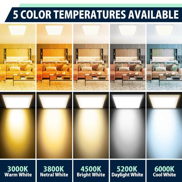 Allsmartlife 2x2 LED Flat Panel Light 6-Pack, Dimmable, 5CCT Options (3000K-6000K), 24W/30W/40W, Back-Lit 2x2FT LED Troffer Light Drop Ceiling for Commercial Office, ETL Retail $161.00