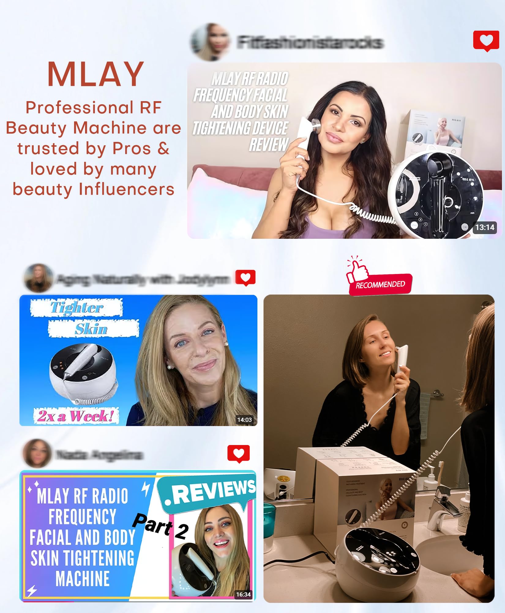 Open-Box New MLAY Professional RF Skin Tightening Machine - 2 Probes Anti-Aging