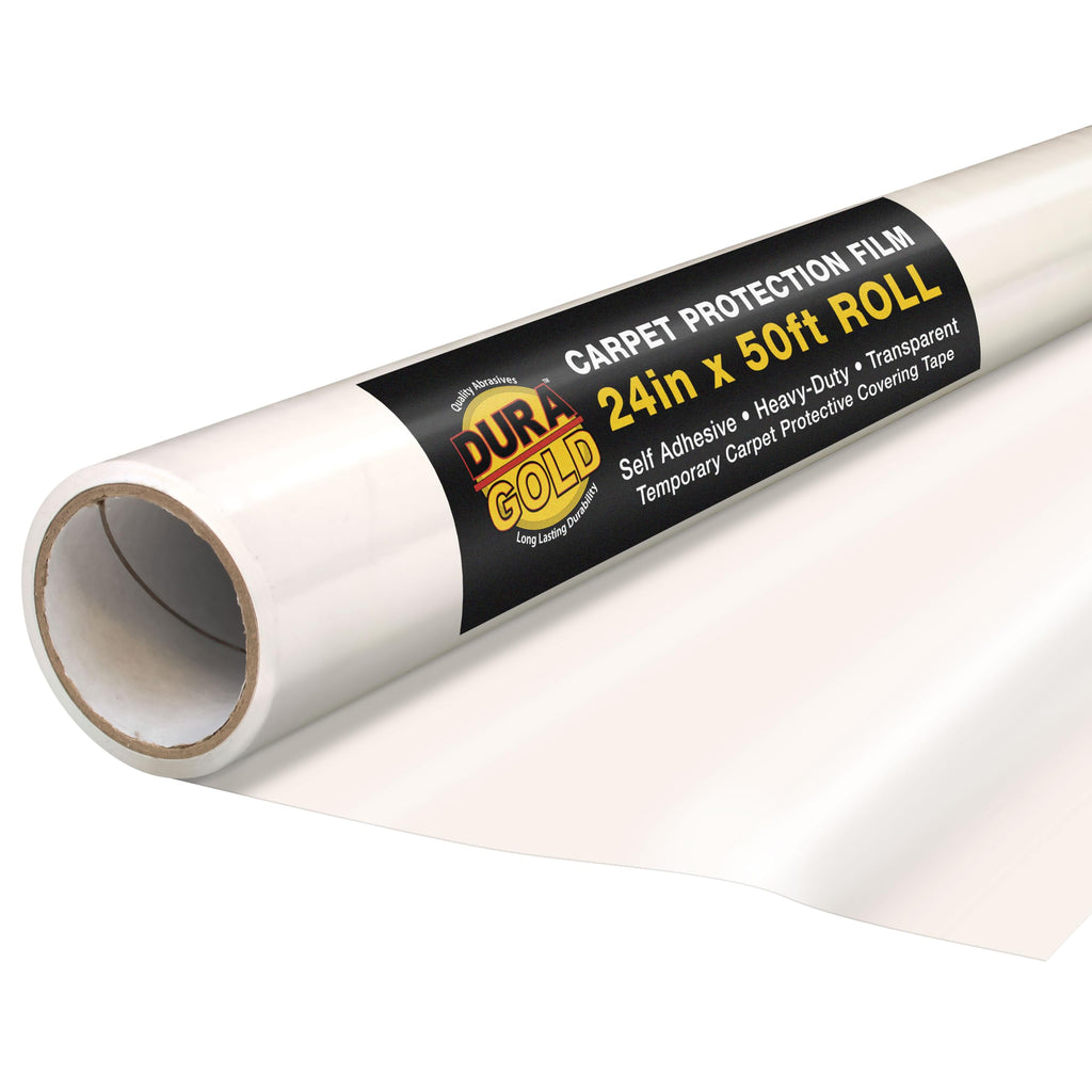 Carpet Protection Film 24-inch x 50-Foot Roll Clear Plastic Temporary Floor Protector Retail $25.00