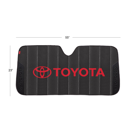 Black  Red Toyota 4 Runner Tacoma Front Windshield Accordion Sunshade 55x23
