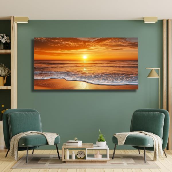 large Beach Canvas Wall Art Modern Funky Poster Prints Wall Decor for Living Room Bedroom Dining Room Office Home Decor 30x60inch Retail $149.00