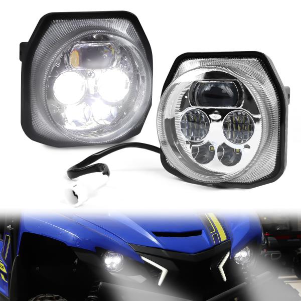 LED Headlights with High Low Beam for Yamaha YXZ 1000R and Wolverine X2 X4