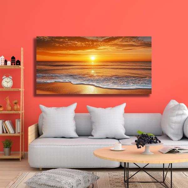 large Beach Canvas Wall Art Modern Funky Poster Prints Wall Decor for Living Room Bedroom Dining Room Office Home Decor 30x60inch Retail $149.00