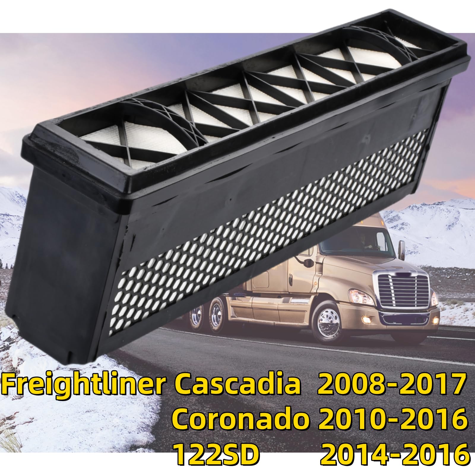 PAGOTORTAUS High Flow Engine Air Filter Compatible with Freightliner Cascadia 2008-2017,122SD 2014-2016,Coronado 2010-2016 Replaces AF27879 CA5790 83478 P618478 CA11249 LAF6260 Retail $59.00