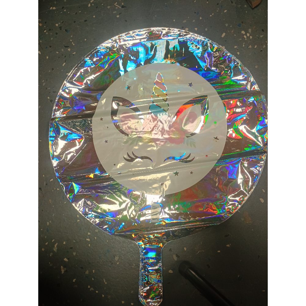 Open-Box New Iridescent Multi-color Unicorn Face Foil Party Balloon Retail $10.00