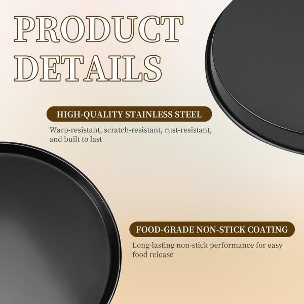 -Pack 13 Inch Round Non-Stick Pizza Pan for Breville Smart Ovens