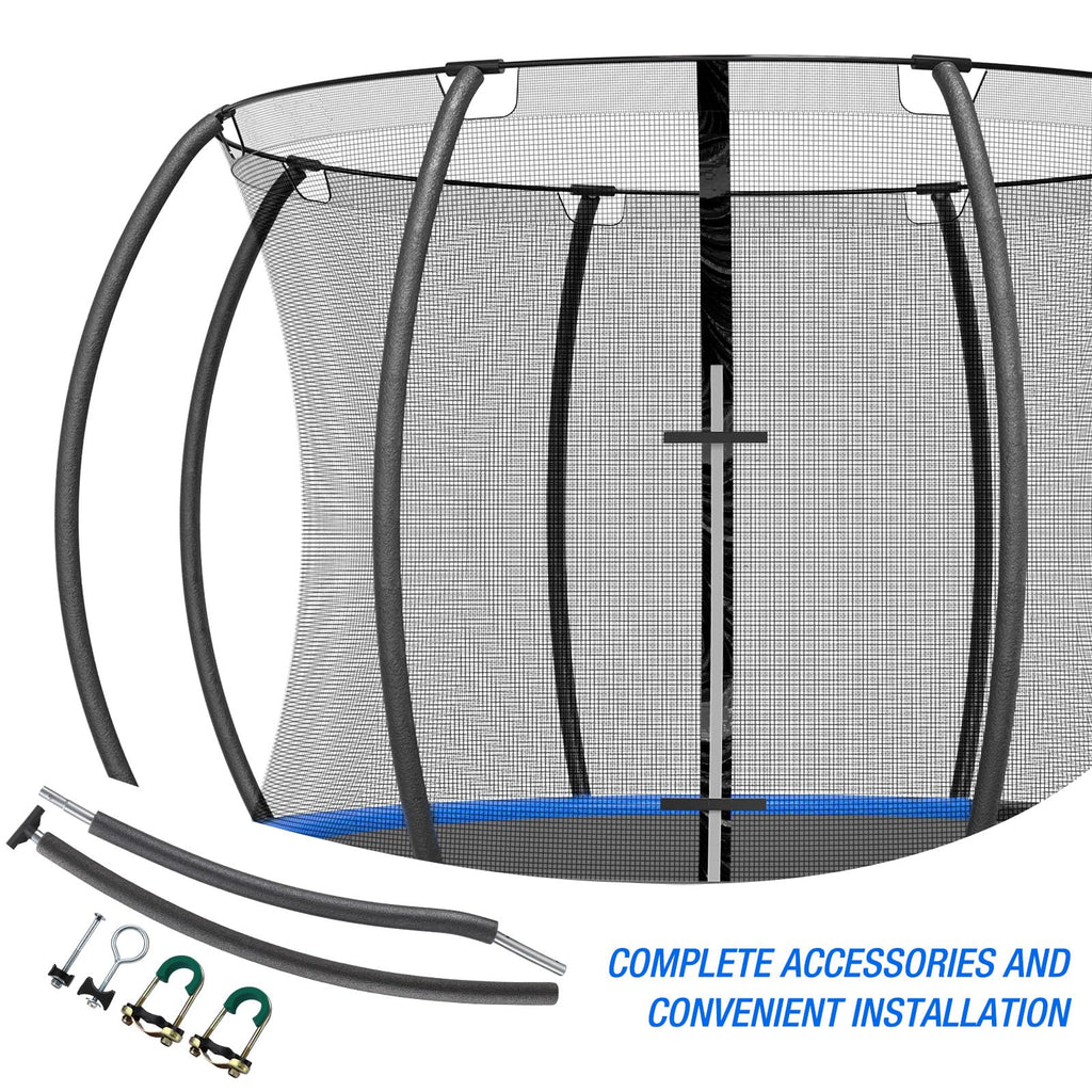 Curved Trampoline Replacement Poles 1 Upper  1 Lower for 8-16ft