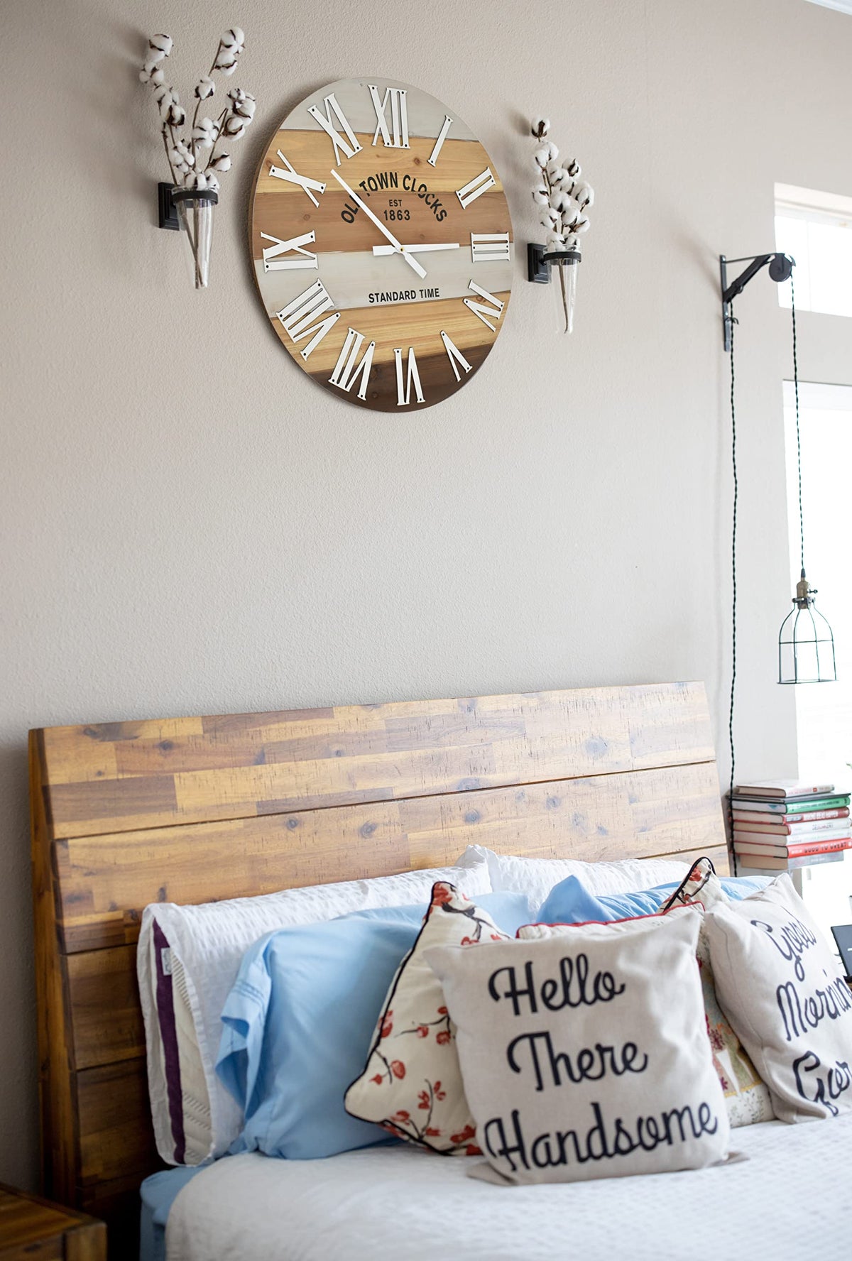 -Inch Rustic Roman Wood Wall Clock Retail $69.00