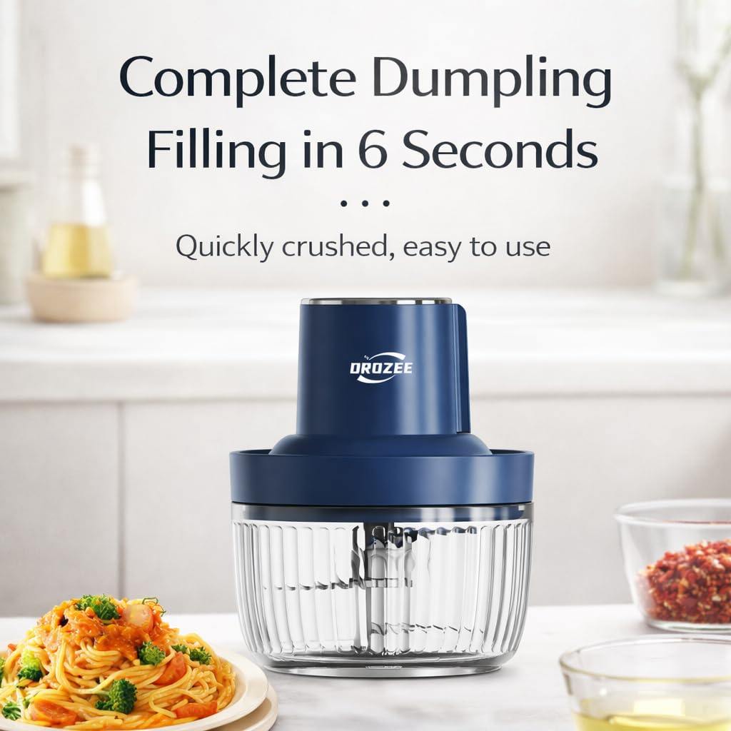 New Orozee 300W 1.8L 8 Cup Glass Bowl Food Processor Retail $19.00