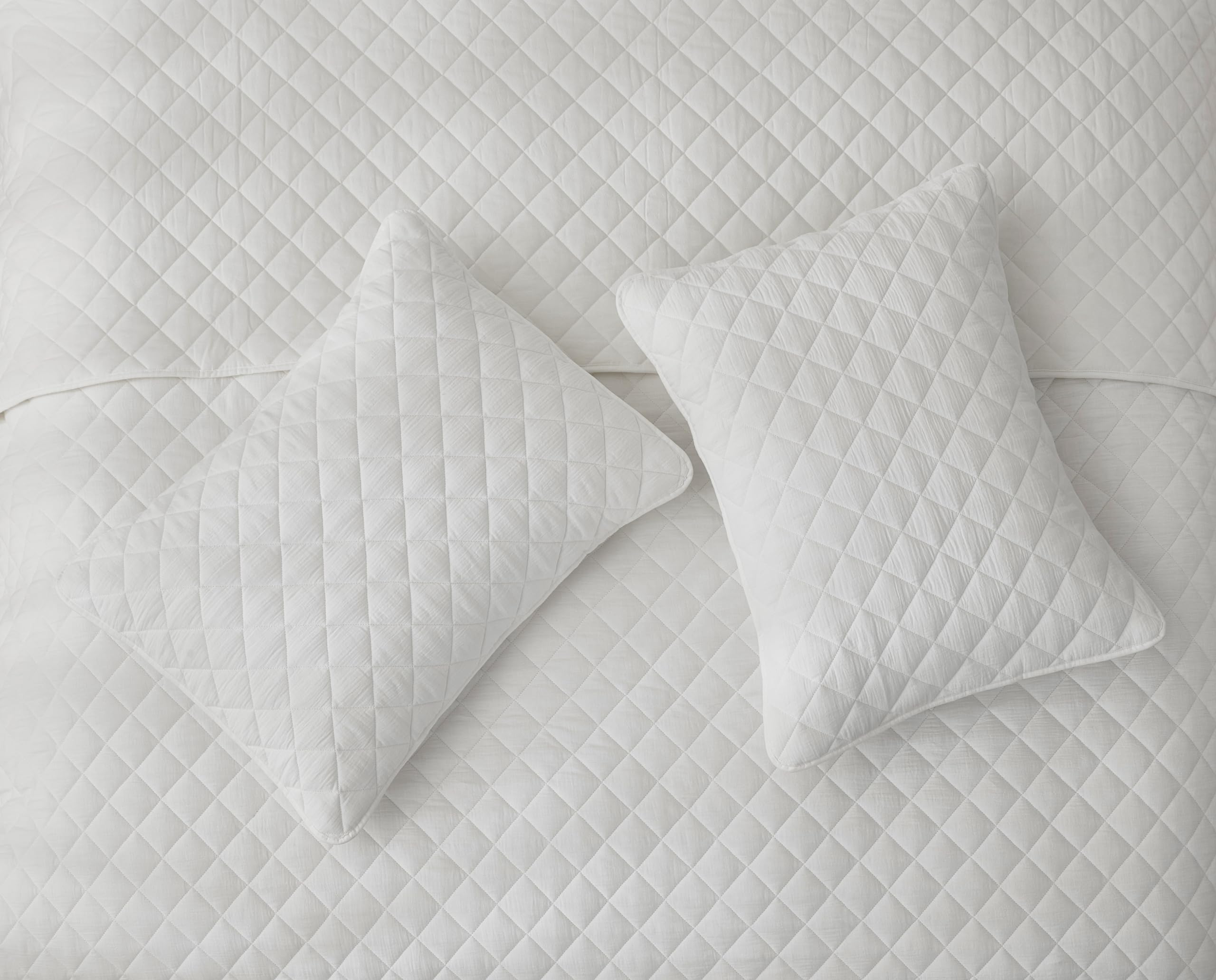 Chezmoi Collection 3-Piece Cotton Gauze King Quilt Set, White Soft Washed Cotton Gauze Bedspread, Lightweight Breathable Reversible 180GSM Fill for All Season Retail $94.00