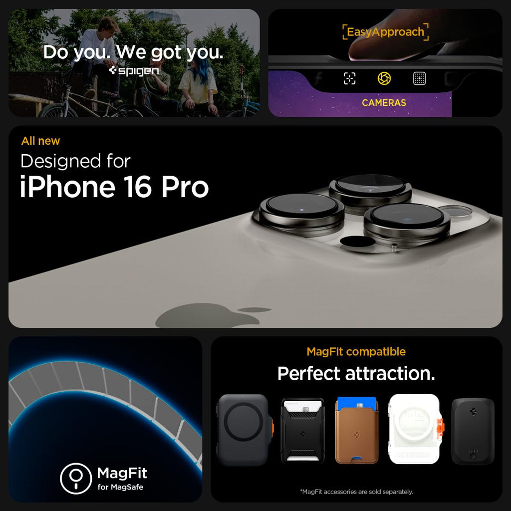 Spigen Rugged Armor MagFit Case for iPhone 16 Pro Matte Black