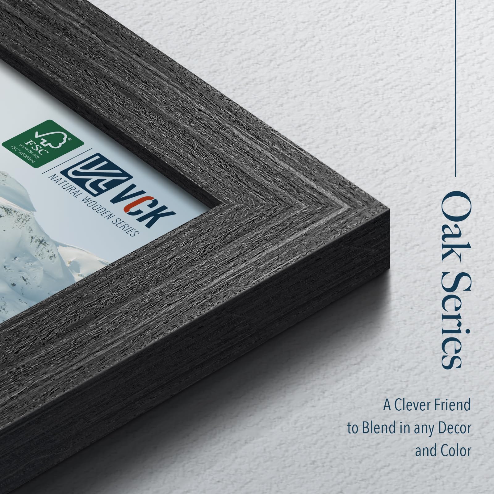 New VCK 20x30 Black Oak Solid Wood Poster Frames 3 Pack Retail $82.00