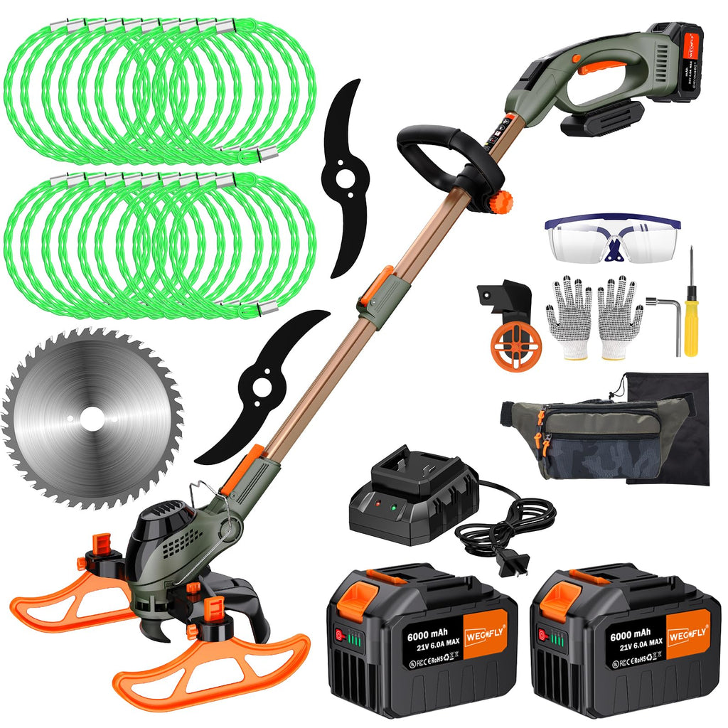 New WeGofly 13 Cordless String Trimmer 2x21V Batteries 4-in-1 Electric Weed Wacker. Retail $99.00