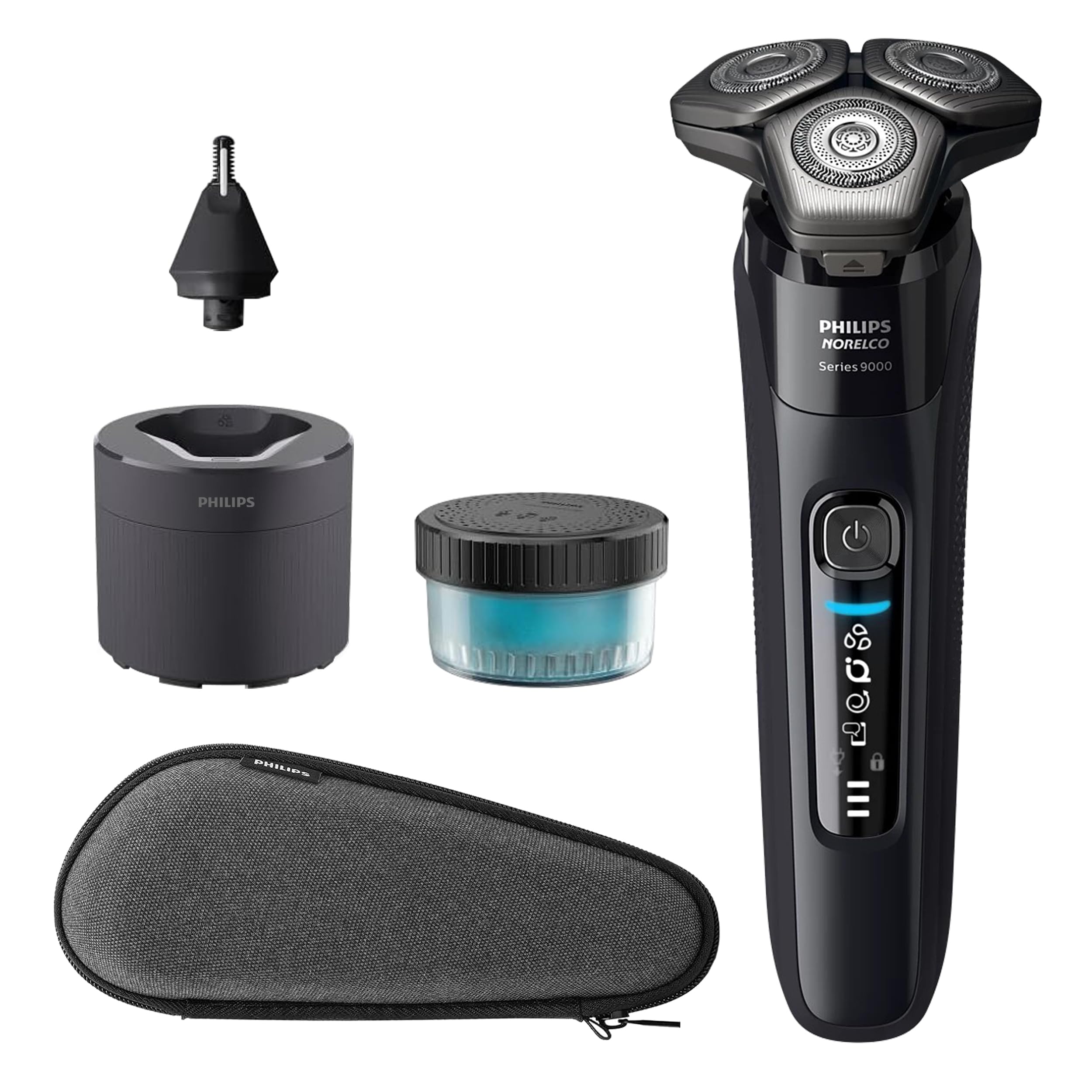 New Philips Series 9000 Wet  Dry Electric Shaver - SenseIQ Pop-up Trimmer Retail $219.00
