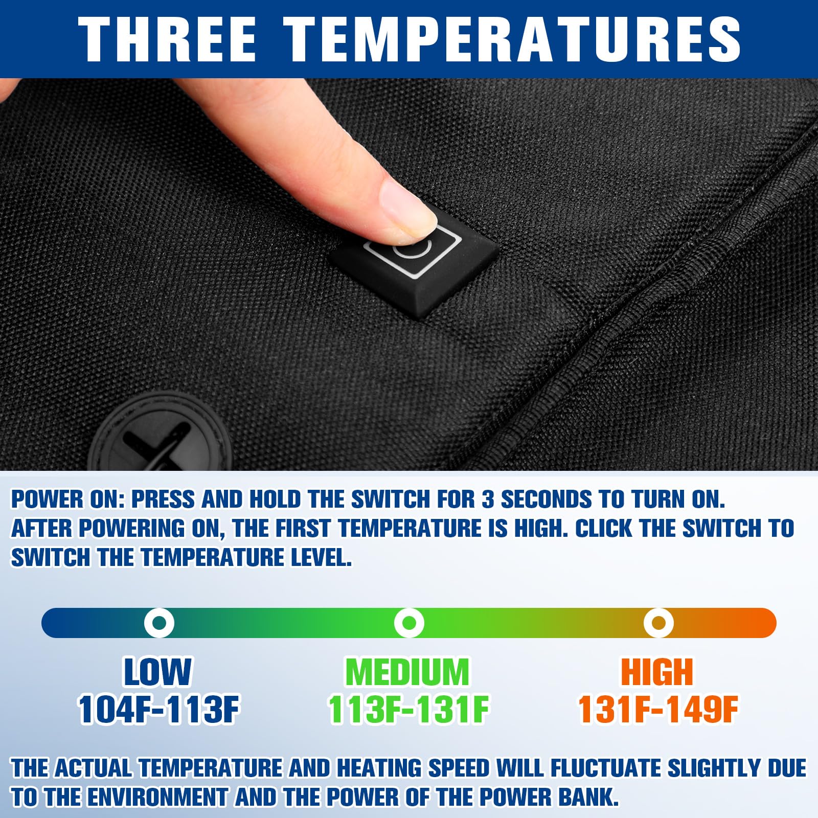 Anglechic 4 Pcs Heated Camping Chair for Adults Include 2 Pcs Camping Chair 2 Pcs Heated Seat Cushion Heating Folding Outdoor Portable Seat with Side Pocket for Patio, Power Bank Not Included