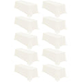 fani 10 Packs Ivory Tablecloth - 90 x 156 Inch for 8Ft Tables