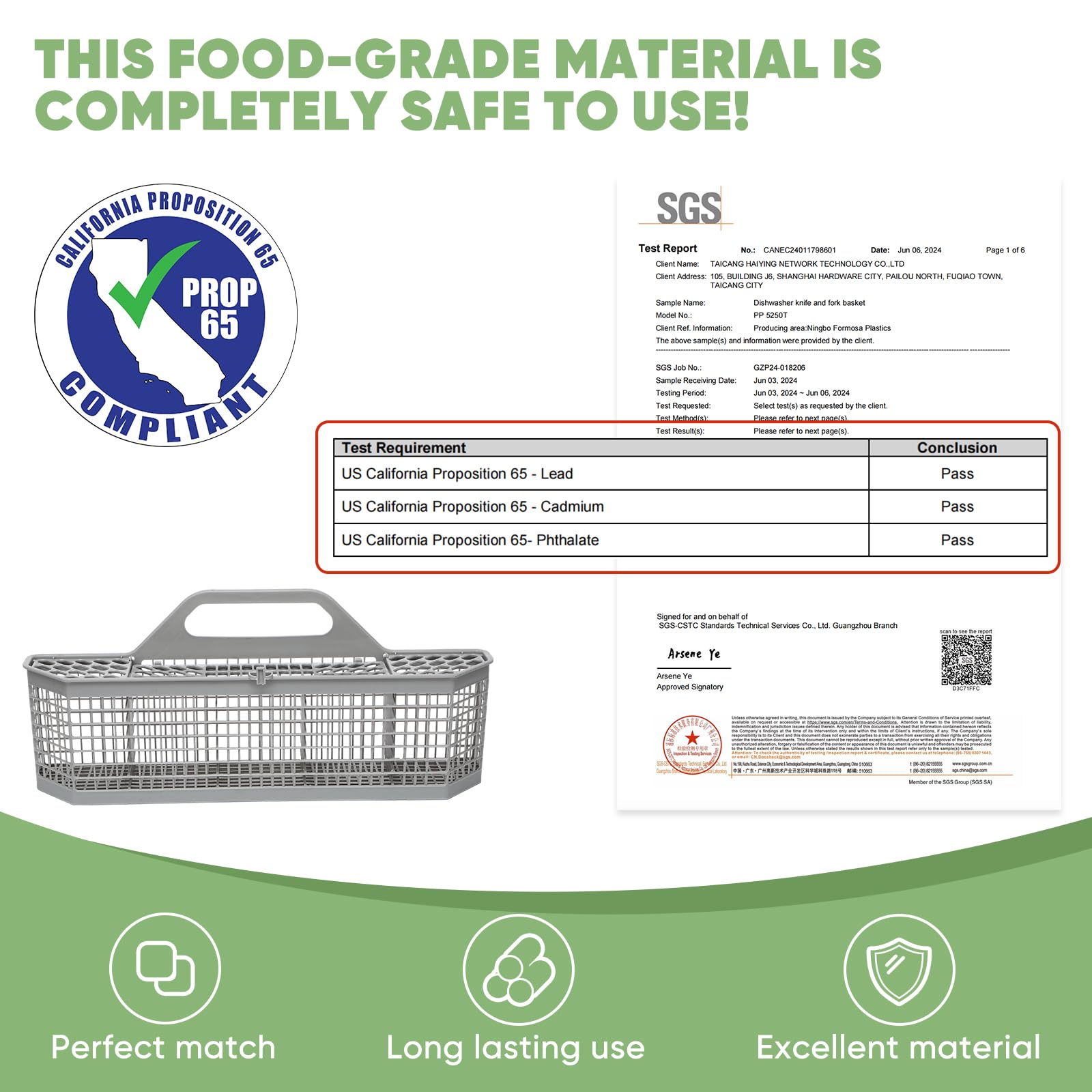 WD28X10128 Universal Dishwasher Utensil Basket Compatible with GE Whirlpool Kenmore LG