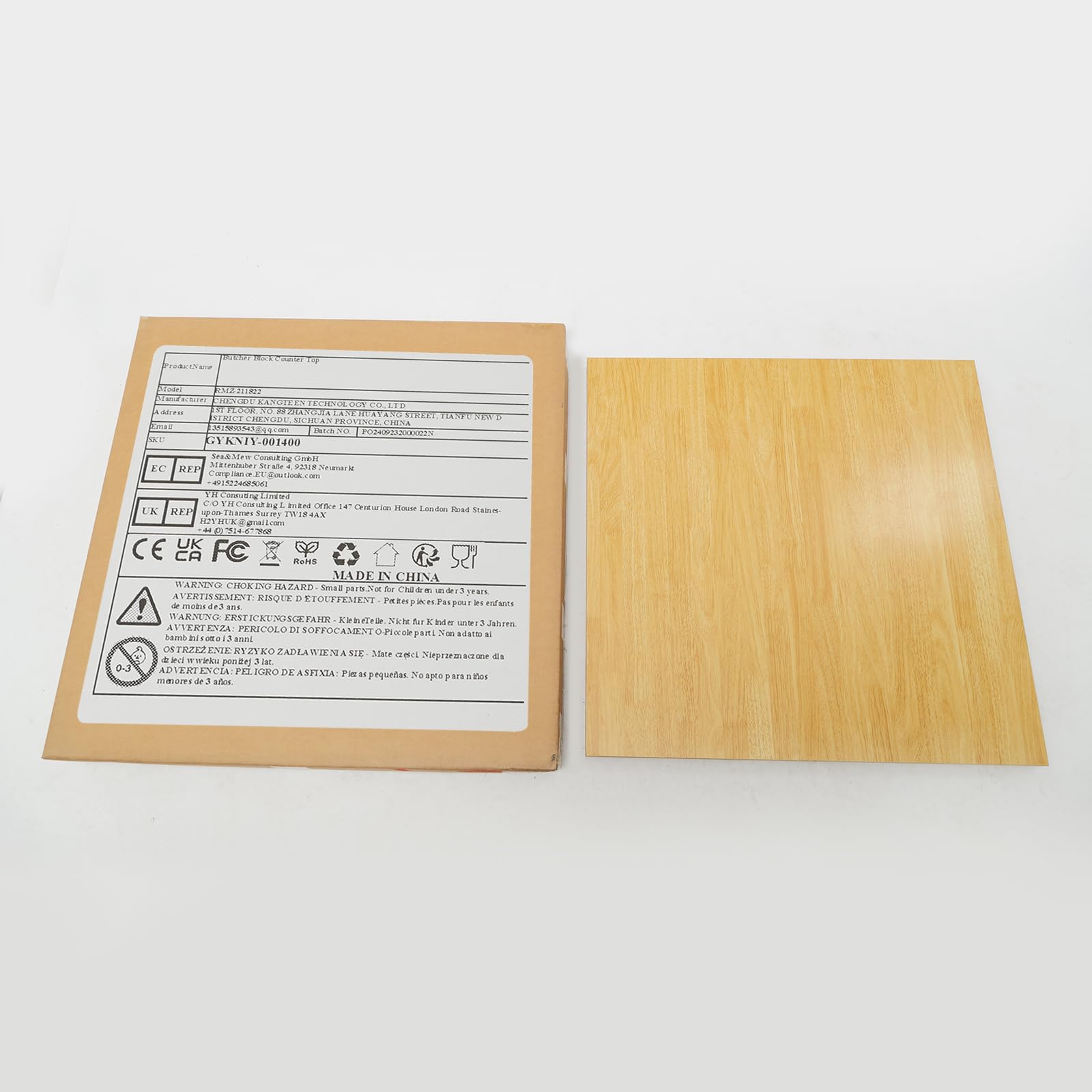 30 L x 30 W in Wood Table Top, 1.4 in Thick Butcher Block Countertop, Natural Wood Butcher Block Table Top for DIY Washer Dryer/Island/Kitchen/Workbench, Optional Base Leg Units Retail $119.00