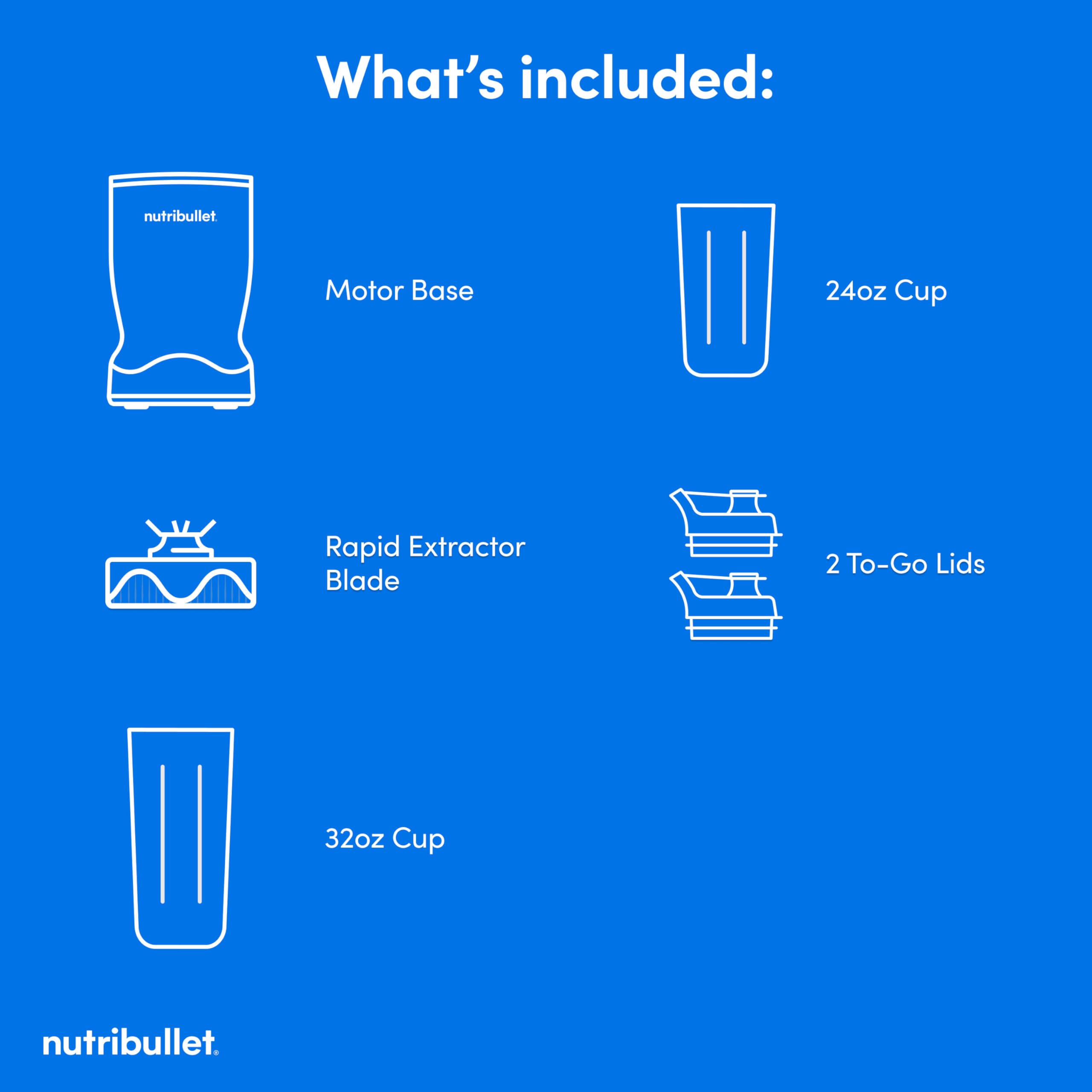 NutriBullet NB50400AW Turbo 1000W Personal Size Blender Matte White