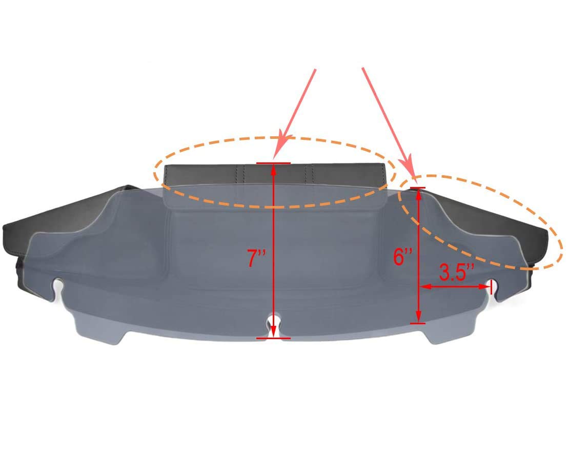 Return Item WOWTK Three-Pocket Batwing Fairing Pouch for Harley Touring 2014-UP Retail $39.00