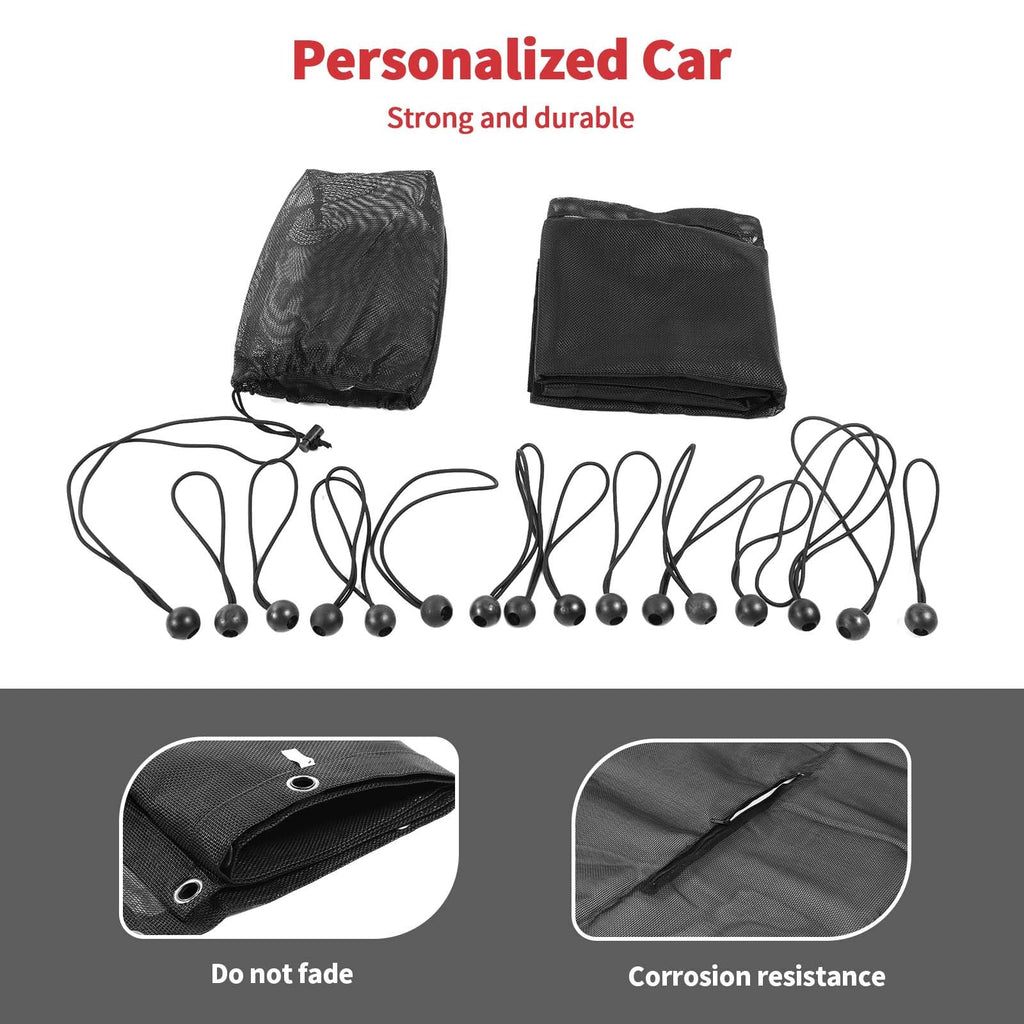 Full-Body Mesh Sun Shade Bikini Top Cover for 2018-2026 Jeep Wrangler JL 4-Door Black  White Retail $34.00