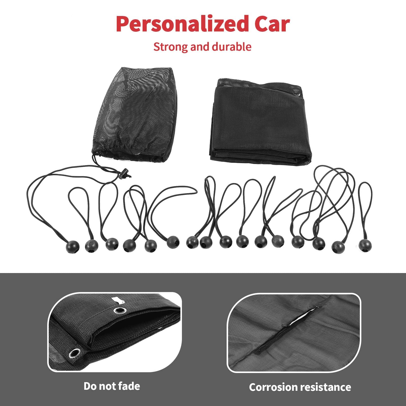 Full-Body Mesh Sun Shade Bikini Top Cover for 2018-2026 Jeep Wrangler JL 4-Door Black  White Retail $34.00