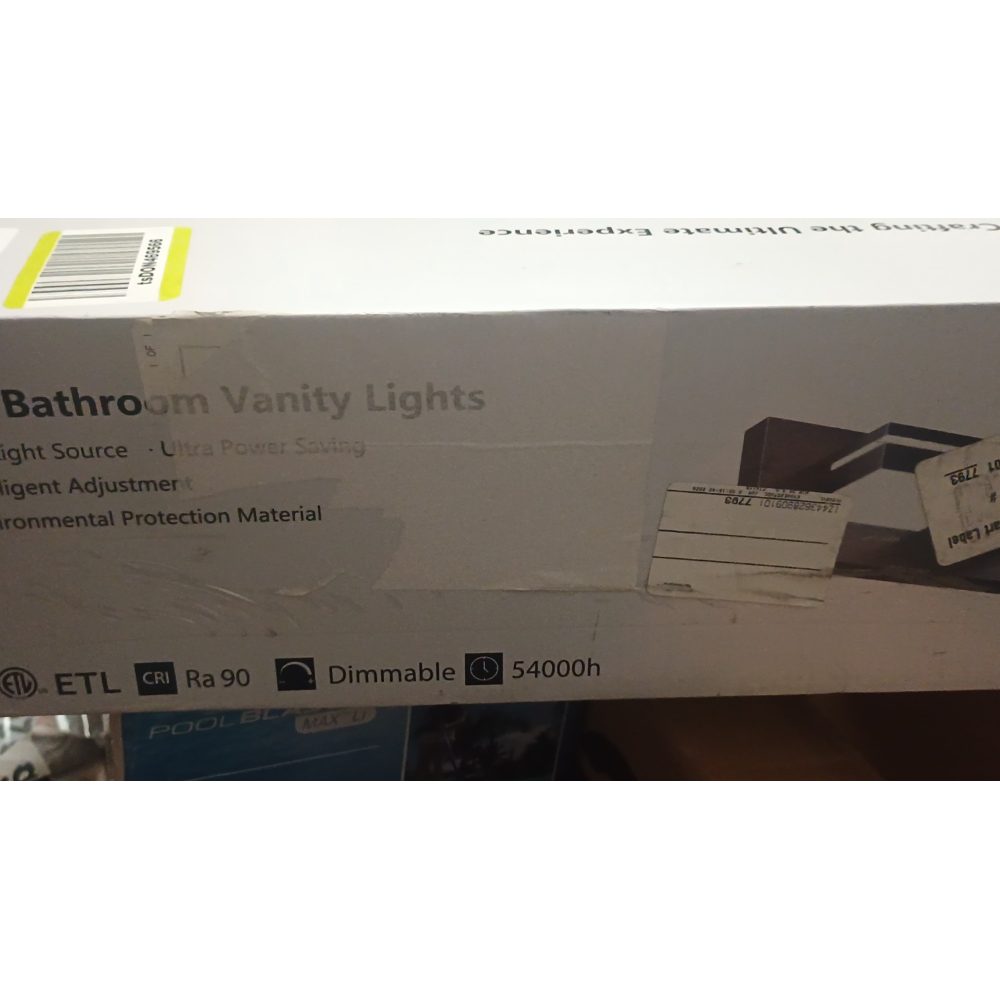 Modern Black LED 3-Light Acrylic Bathroom Vanity Wall Lighting Fixture Black-White