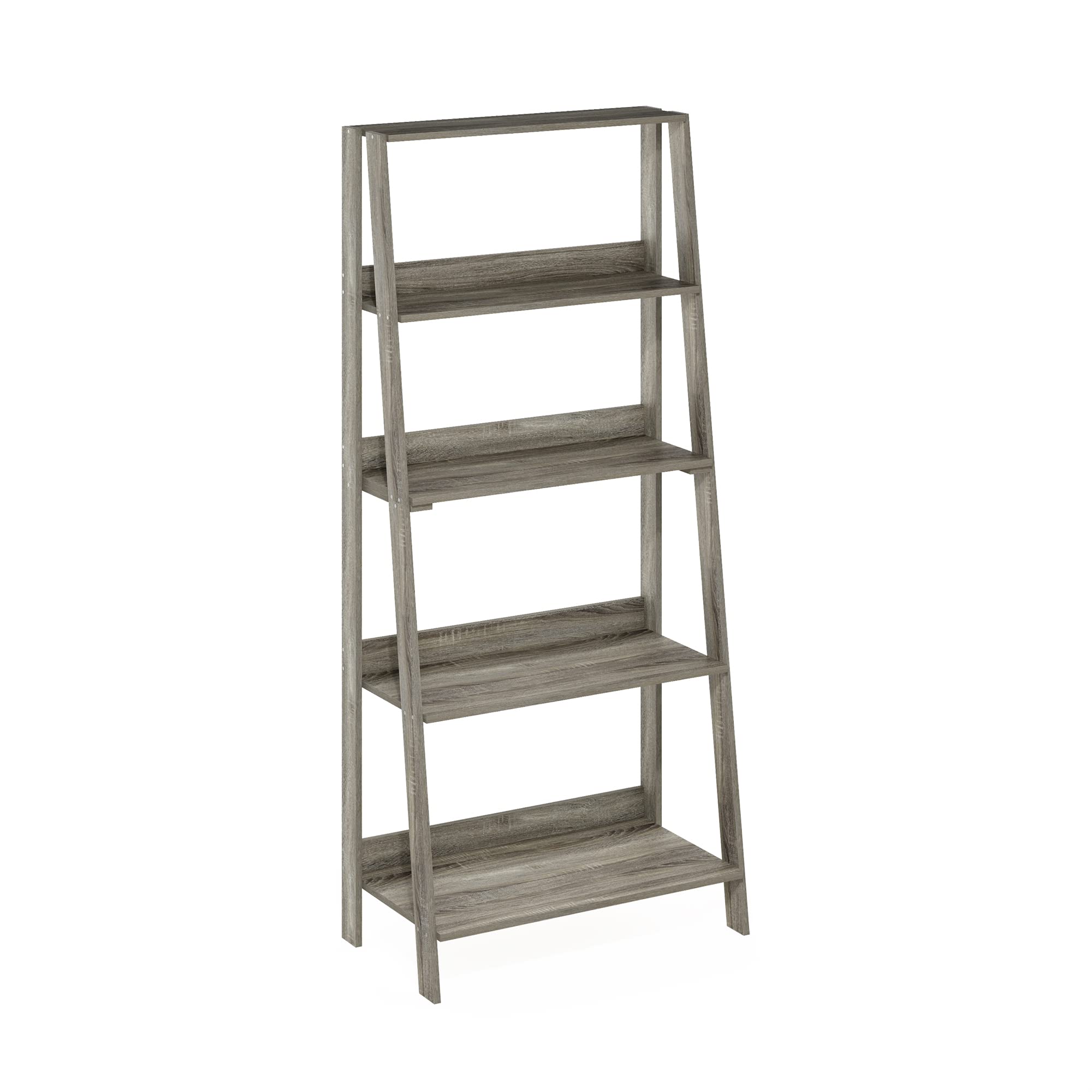 Furinno Ladder Bookcase Display Shelf, 5-Tier, French Oak Retail $46.00