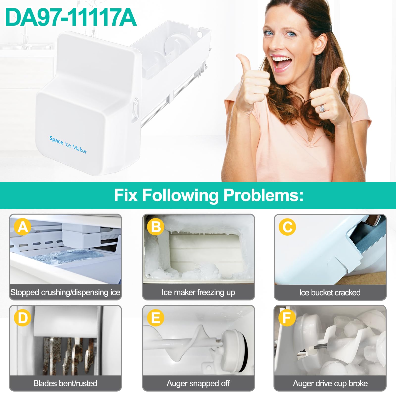 New As-Is Luckman DA97-11117A Ice Bin Replacement for Samsung Refrigerators. Retail $94.00