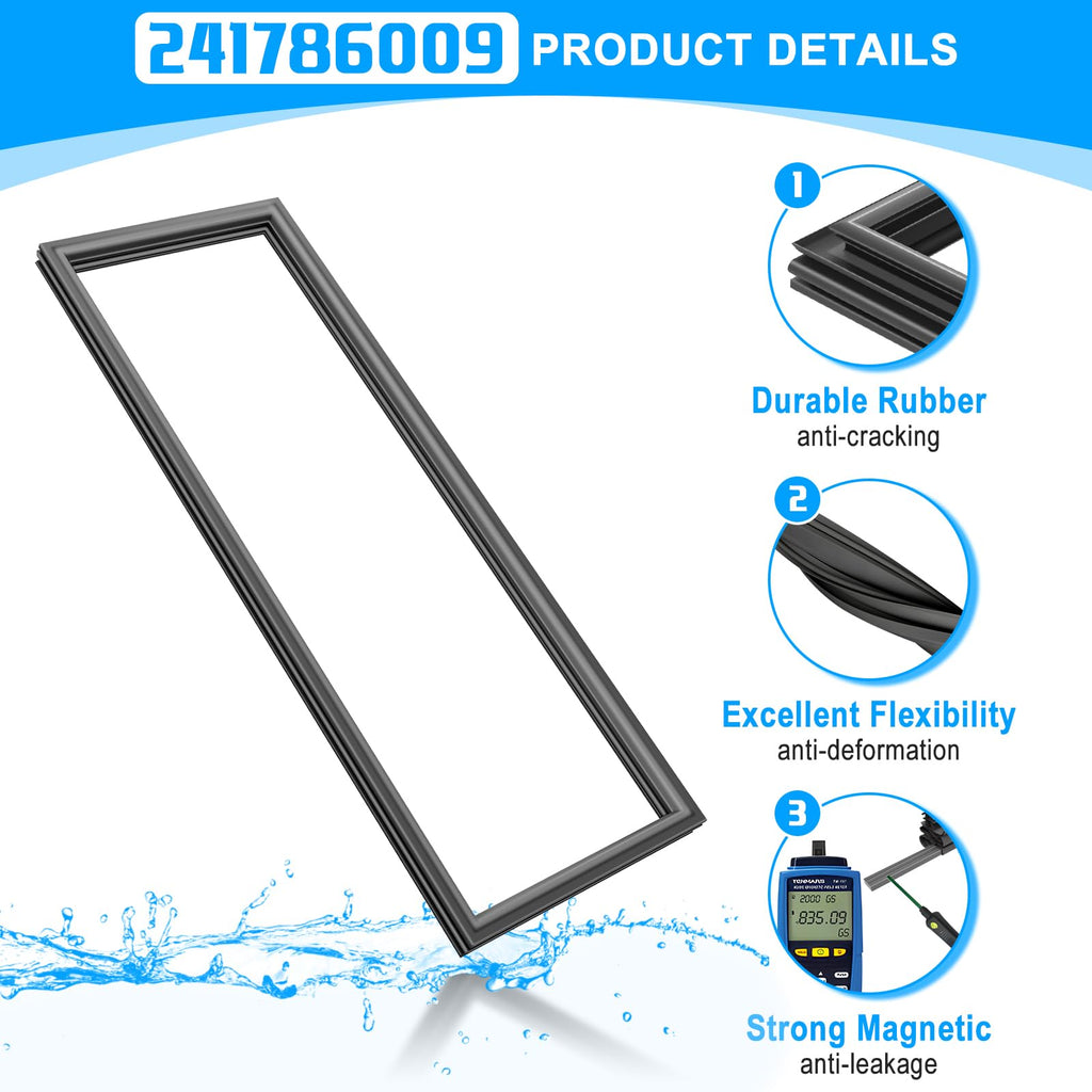 Black Frigidaire Kenmore Refrigerator Door Gasket 241786009 241786013