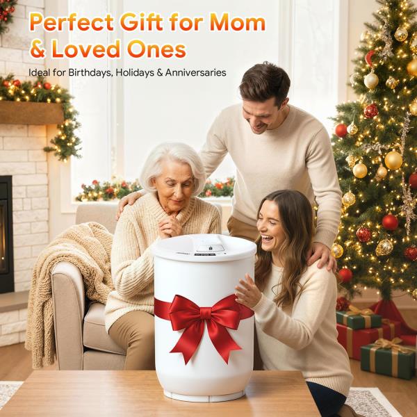 Towel Warmer Bucket 20L Large Capacity for Oversized Towels and Blankets White