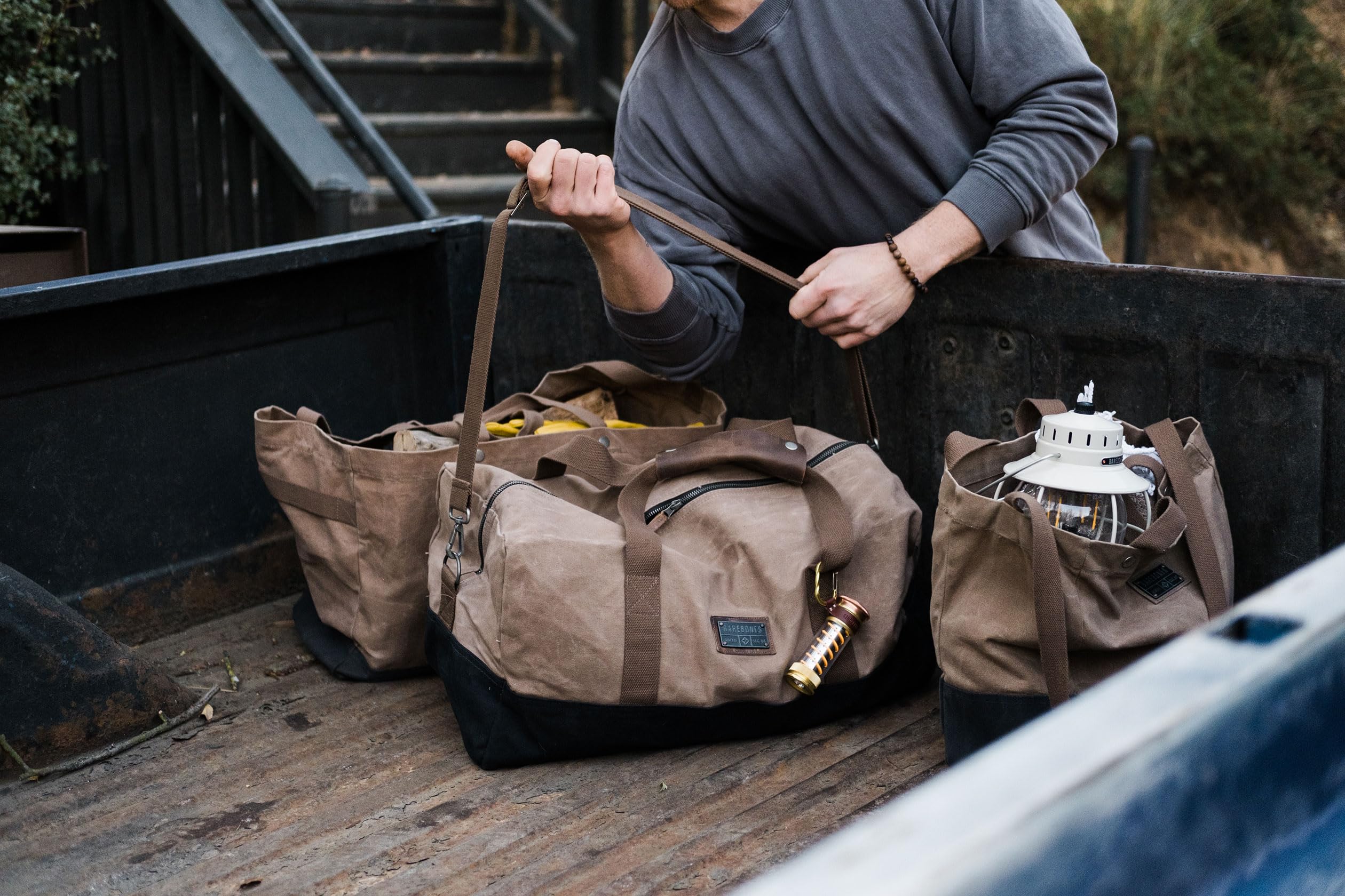 Barebones Neelum Duffel Bag: Rugged Travel Bag for Weekend Adventures, Stylish Weekender Bag and Duffel Bag for Travel, Perfect Overnight Bag for Road Trips and Outdoor Getaways Retail $89.00