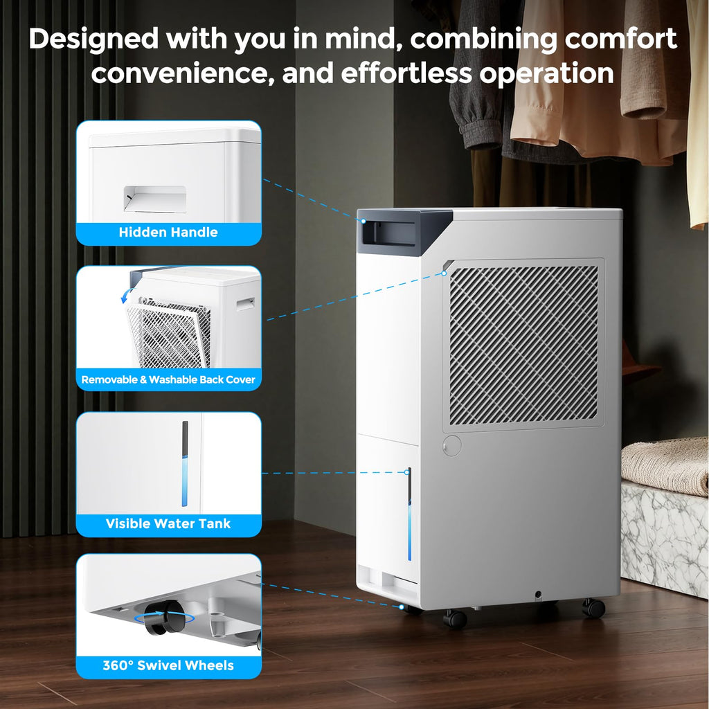 New Open-Box 4500 Sq.Ft. Smart WiFi 80-Pint Energy Star Dehumidifier