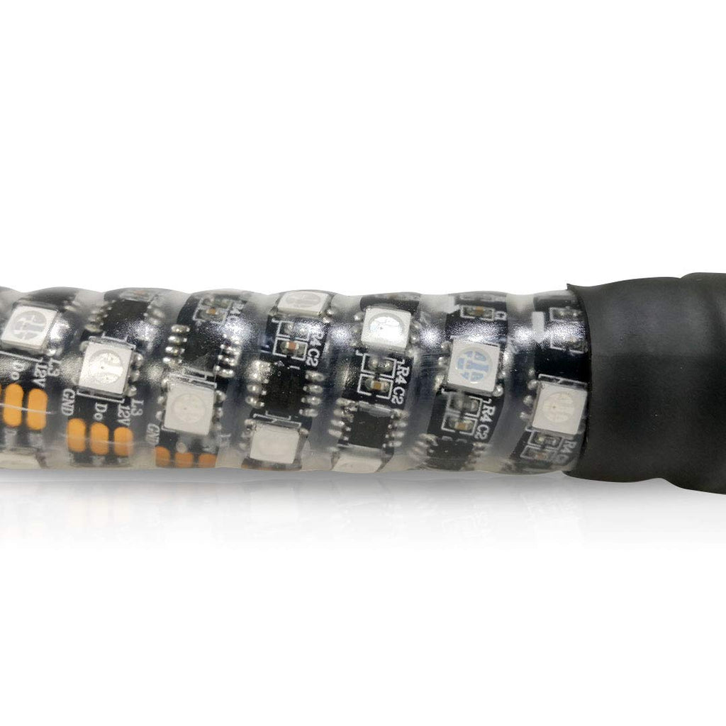 New Genssi 5FT Dual RGB LED Whip Lights Spiral Design Heavy Duty for Powersports. Retail $79.00