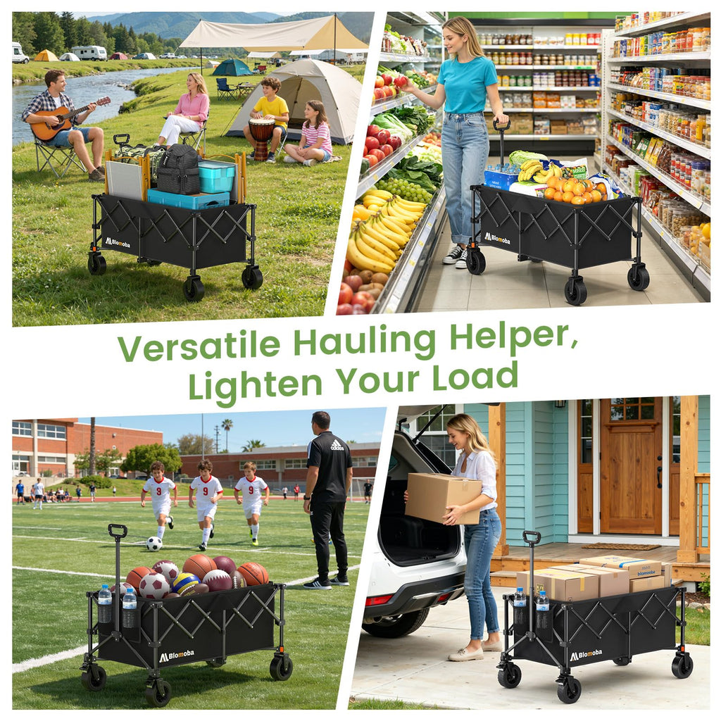 Collapsible Wagon Cart 330LBS Heavy Duty Folding Utility Cart with Wheels $59.25 Retail $79.00