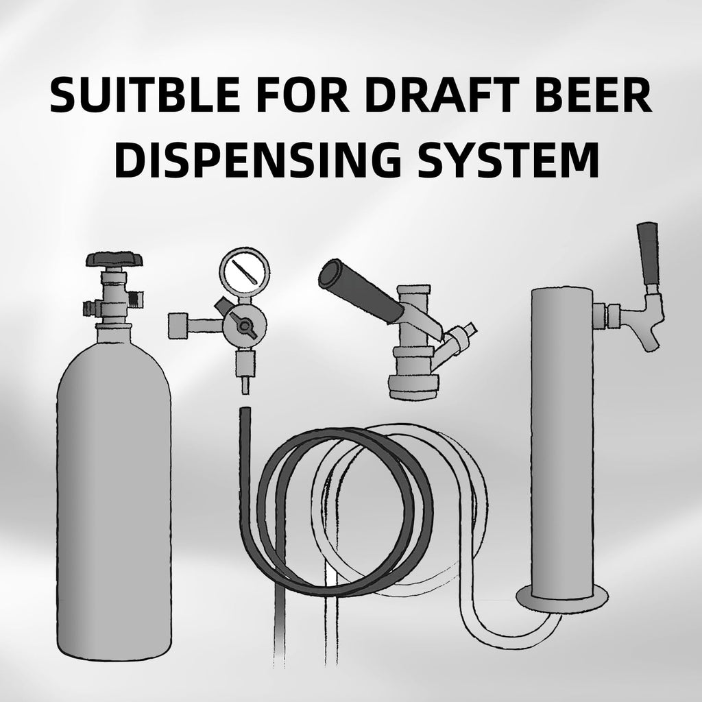 lb CO2 Tank Aluminum Alloy Cylinder with CGA-320 Valve for Kegerator Kit