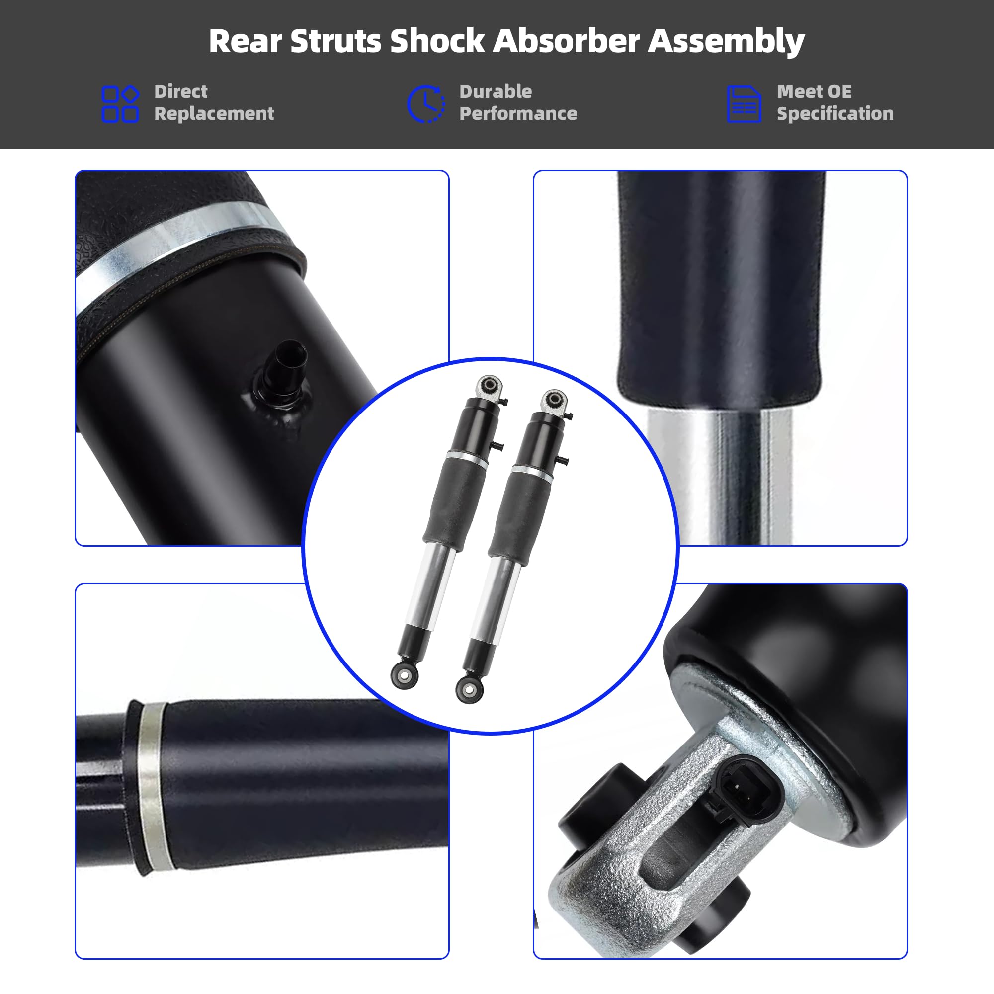 Pcs Rear Struts Shock Absorber for Cadillac Escalade Chevy Suburban Tahoe GMC Yukon 2007-2014