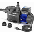 Above Ground Pool Pump High Flow Self Priming 1 HP with Filter Basket Blue
