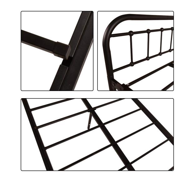 Metal Twin Daybed Frame Black Sanded 78.35L x 40.16W x 35.63H