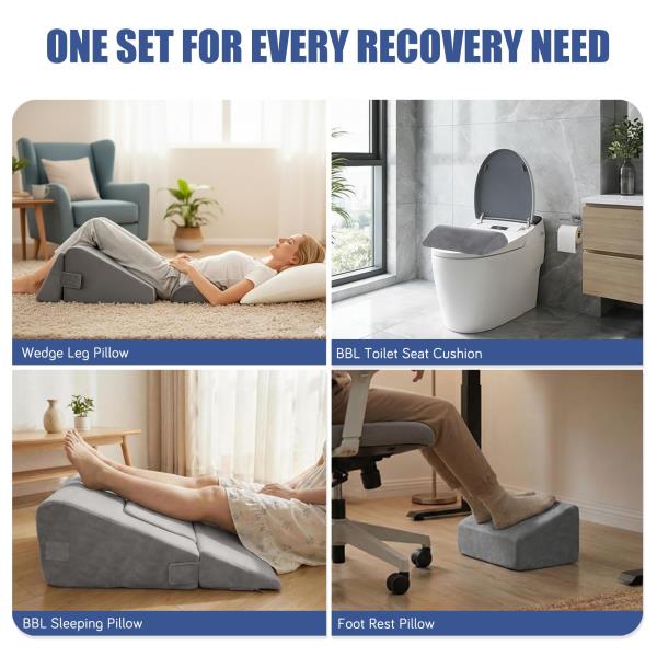 4-in-1 BBL Pillow After Surgery for Sleeping, Adjustable BBL Bed Cushion Retail $69.00