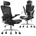 Open-Box New marrap Black Ergonomic Mesh Office Chair with Adj. Lumbar  3D Armrests.