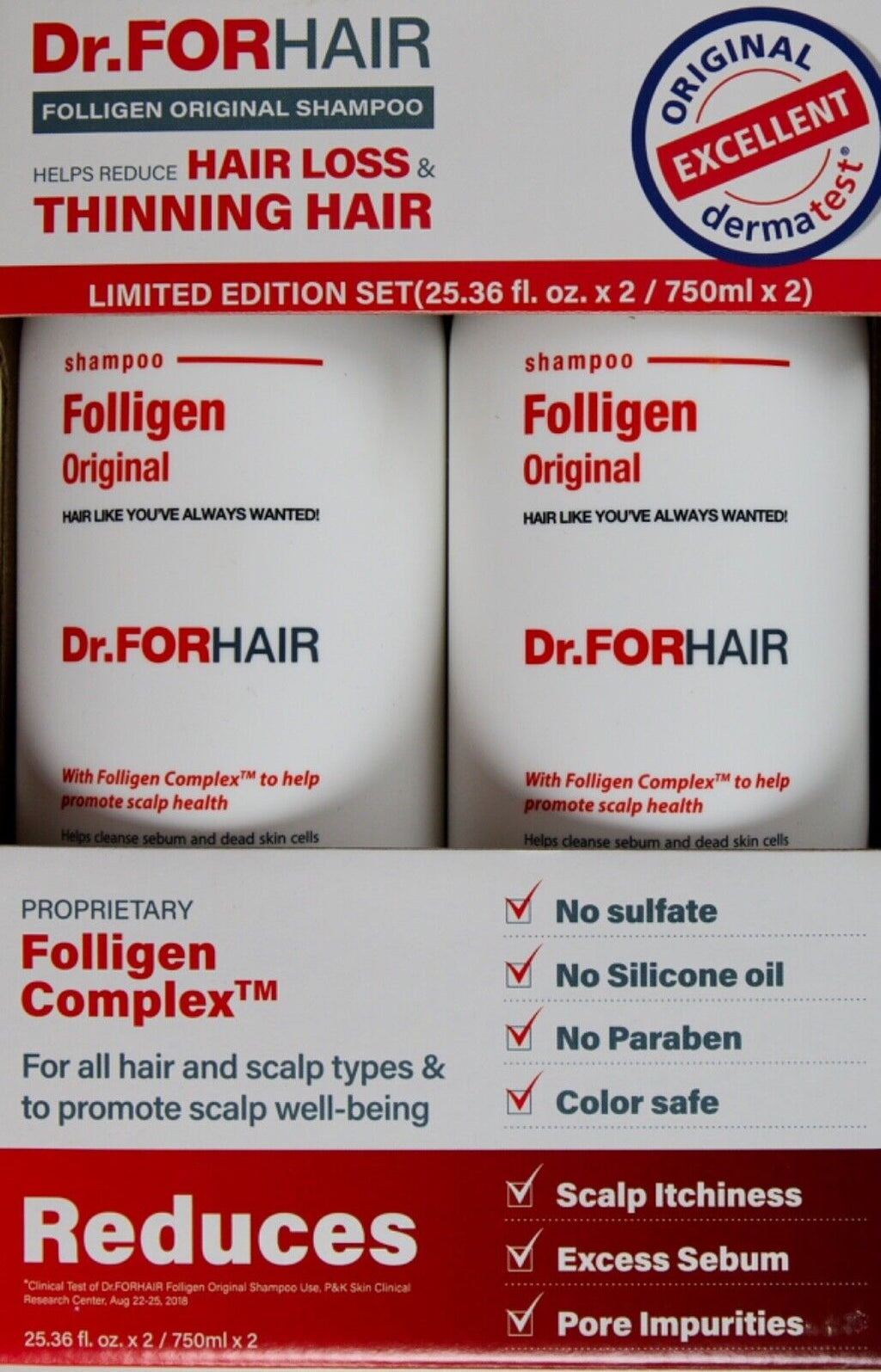 Folligen Original Shampoo 2 Pack 25.36 FL OZ Each