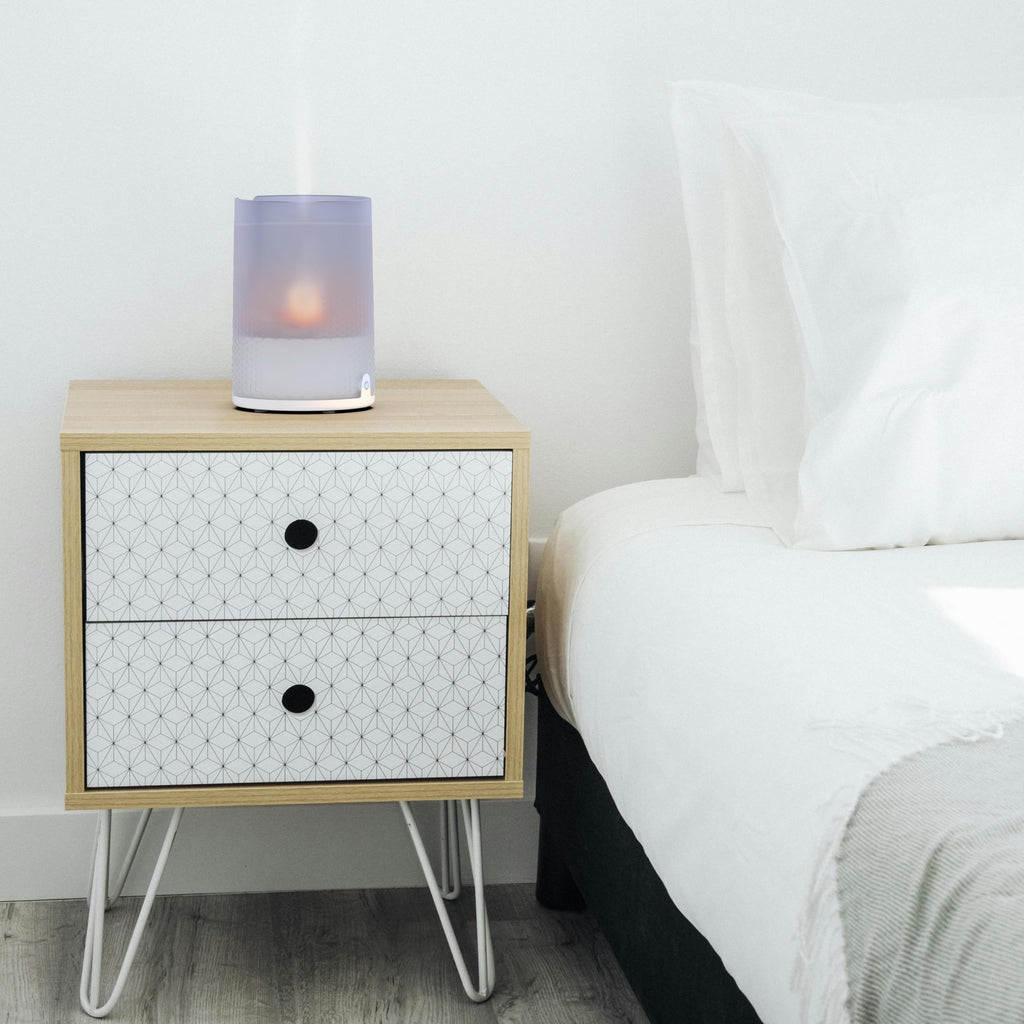 Vornado Votiv 4 Whole Room Ultrasonic Humidifier with Ambient Lighting, 1 Gallon Output, Carry Handle, Simple Refill, Touch Controls, 2 Mist Settings, Humidifier for Bedroom, Translucent White Retail $40.00