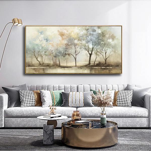 Abstract Wall Art Retro Trees Canvas Painting 30x60 Inch