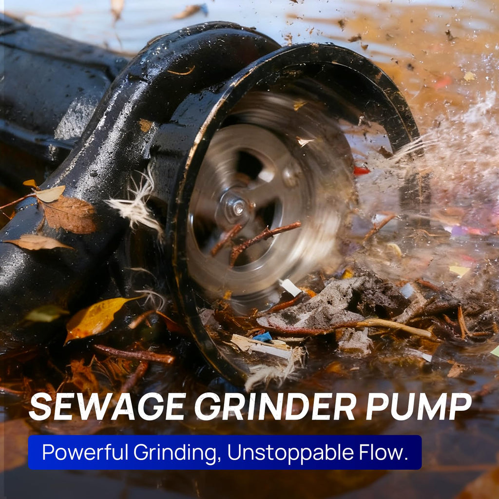 Open-Box New AQUASTRONG 1 HP Grinder Sewage Pump with 4200 GPH  Auto Float Retail $249.00