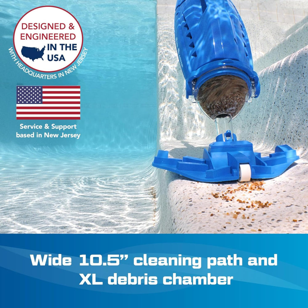 Millennium Cordless Pool Vacuum Handheld Rechargeable Strong Suction wPole Set