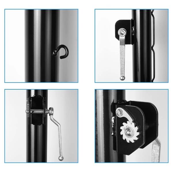 Aoneky Heavy Duty Round Steel Pickleball Posts with Ground Sleeves