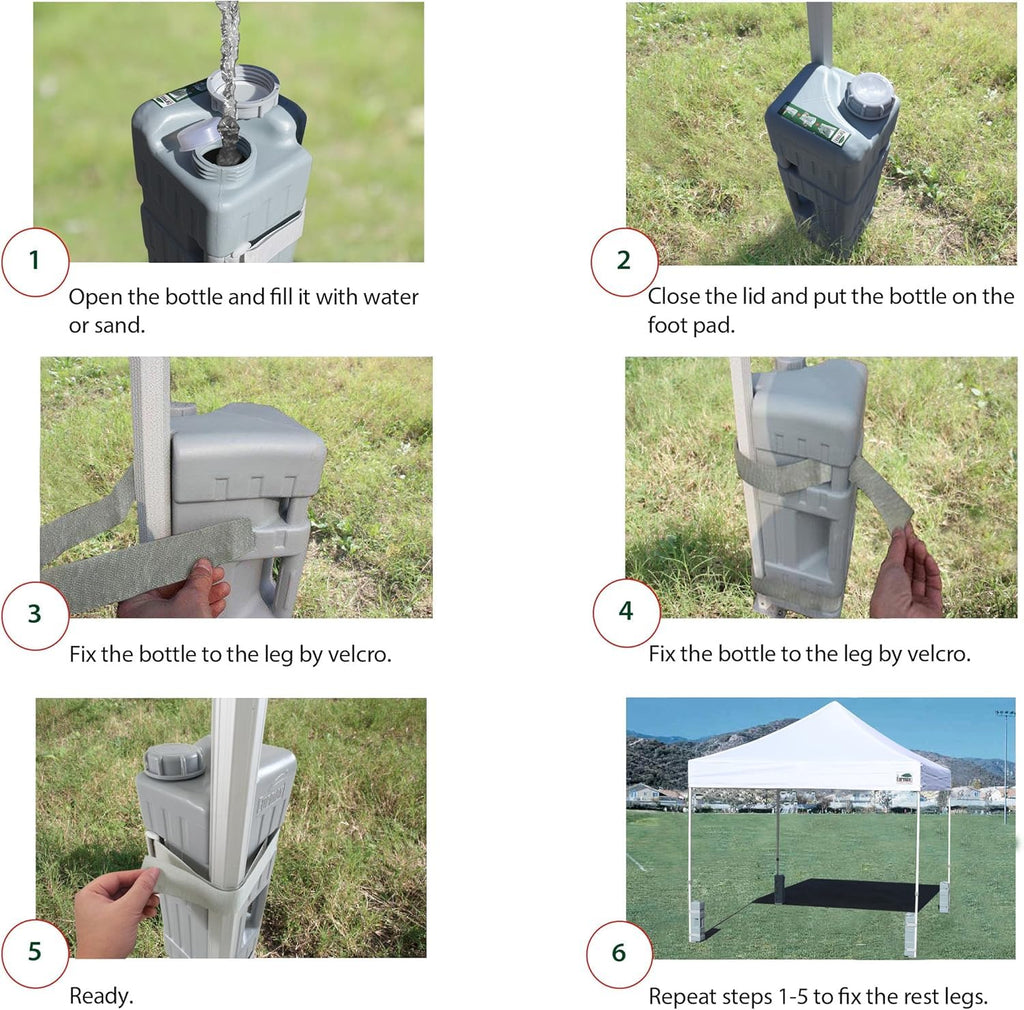 New Eurmax USA 4-Pack Universal Canopy Leg Weights Multi-Fill for Tents  Gazebos Retail $82.00