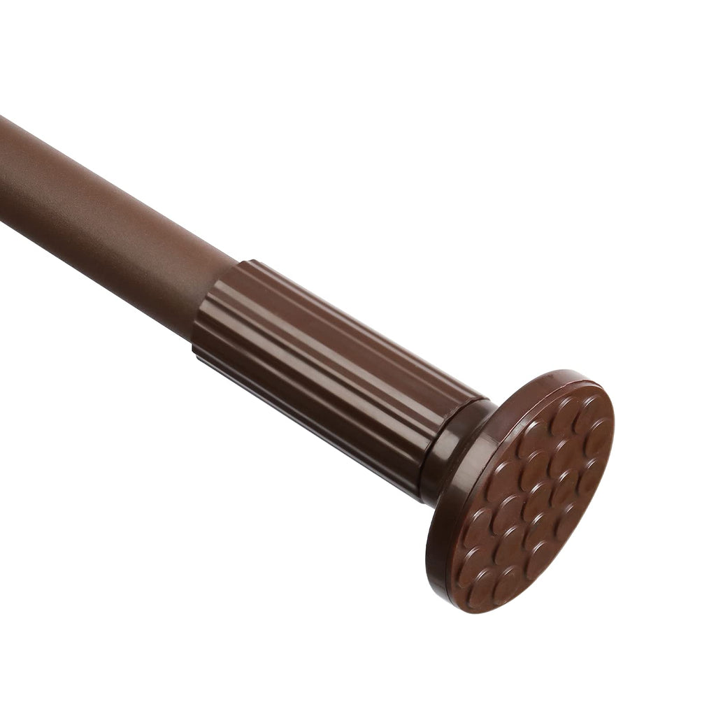Brown Tension Shower Curtain Rod Adjustable 51-126 inches Rust Resistant